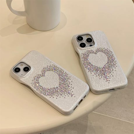 CUTECASEダイヤデコレザー iPhone16Pro/16ケース 光によって変色 iPhone15Promax/14/13カバー 高級感たっぷり エレガントCM4859