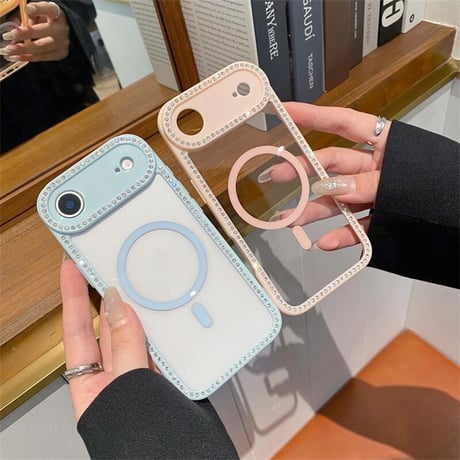 CUTECASE ジュエリーライン iPhone17/17Airケース MagSafe対応 iPhone17Pro/17ProMaxカバー パステルカラー 黄ばまない CM5667