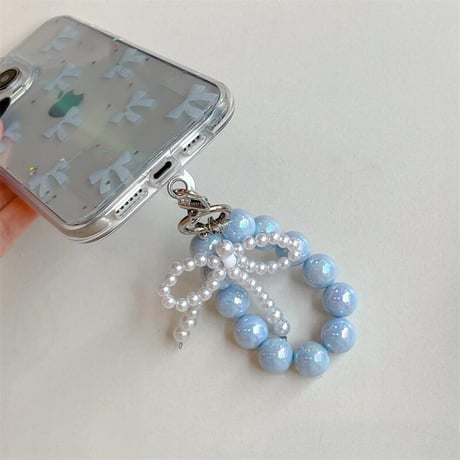 CUTECASEリボン柄 アイフォン16/16proケース キラキラバックチャーム付 iPhone15pro/14/13proカバー オシャレ お買い得 CM5469