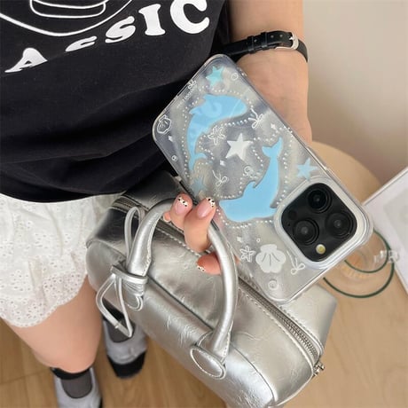 CUTECASEかわいいイルカiphone16PromaxケースiPhone16case C6032