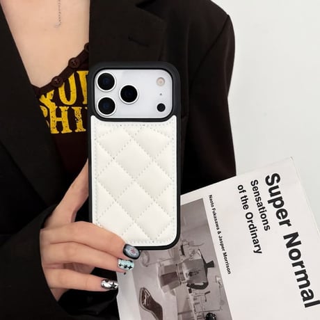 CUTECASE 高級感 iPhone17Pro/17ケース キルティングデザイン iPhone16/15promax/14/13proカバー 上品 オシャレ セレブ愛用CM5876