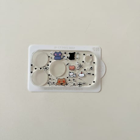 CUTECASE可愛い動物柄 カメラカバー iPhone17Pro iPhone17ProMax ガラスレンズフィルム 傷から保護 iPhoneをカスタマイズ CM6120