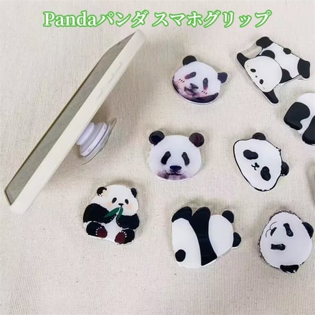 CUTECASEPandaパンダ スマホグリップ 可愛い グリップトーク スタンド機能 落下防止 人気 ギフトにおすすめCM3796