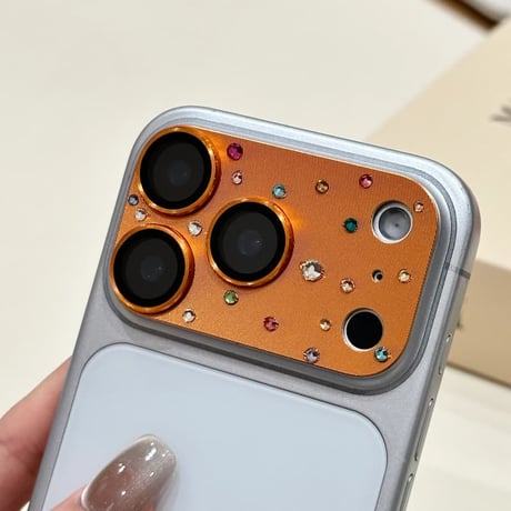 CUTECASE ダイヤレンズカバー iPhone17ProMax/17Pro/7カメラレンズフィルム 金属製 おしゃれ 頑丈 キラキラ 耐久性耐衝撃 CM5761