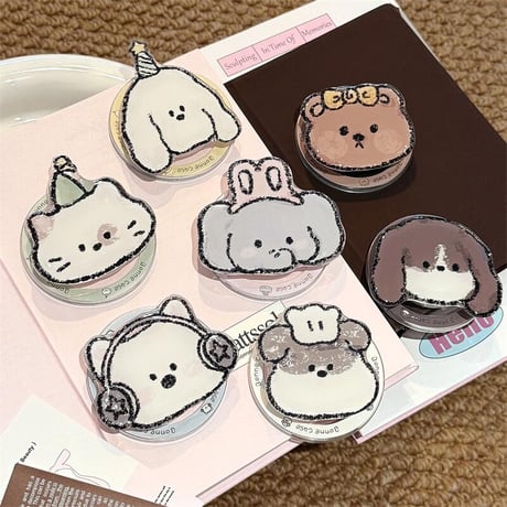 CUTECASE可愛い動物スマホグリップ マグネット式タイプ 猫/熊/犬/象 便利 おしゃれ 可愛い ギフトに最適CM5417