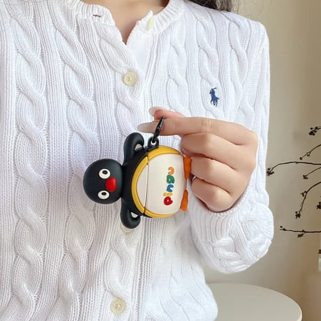 CUTECASE ペンギン AirPodsPro3ケース ギフトにおすすめ Airpods4/3ケース AirpodsPro2/Pro1カバー リング付 可愛い 頑丈CM5954