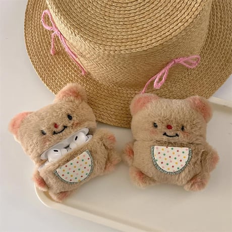 CUTECASE熊ぬいぐるみ エアーポッズプロ2/proケース 可愛い Airpods3/2カバー 柔らかい 手さわりいいCM4615