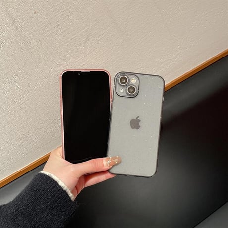 CUTECASEラメ クリア iPhone15/15proケース キラキラレンズフィルム iPhone14pro/13/12カバー 薄型ソフトケース 高透明 CM4053