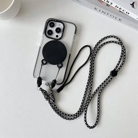 CUTECASE Magsafe対応 ショルダーストラップ シンプル風 かわいい ギフトにおすすめ 人気 多機能 CM4434
