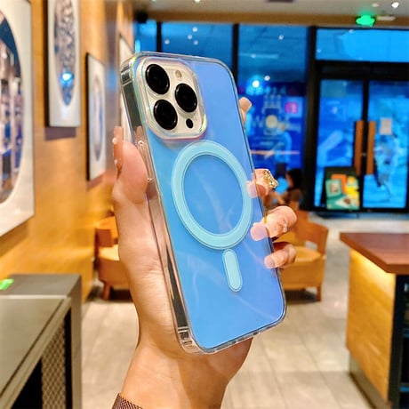 CUTECASEMagsafe対応 iPhone16/16Proケース 光によって変色 iPhone15pro/14/13/12カバー キラキラ オシャレ CM4560