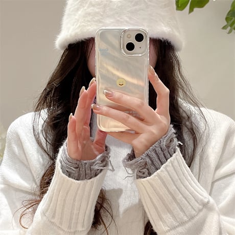 CUTECASEキラキラ笑顔 iphone15/15proケース 頑丈 アイフォン13/14pro/12proカバー 可愛い 女子力アップ CM3970