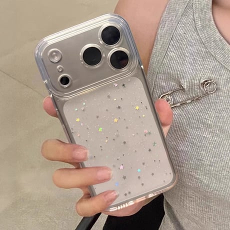 CUTECASE iPhone17Proケース キラキラ星ラメ iPhone17/Air/ProMaxケース 透明感 ソフト 使いやすいCM5883
