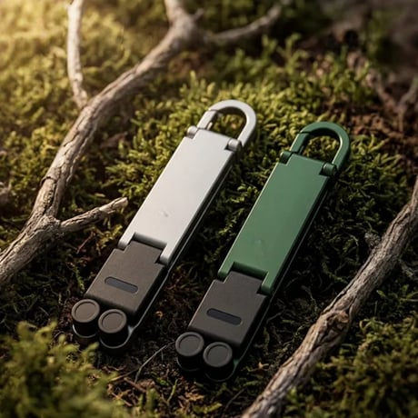 CUTECASE キーホルダー型デザイン、アルミニウム合金とシリコン製の折りたたみ式携帯用スマホホルダーミニキーホルダー型スタンドCT11