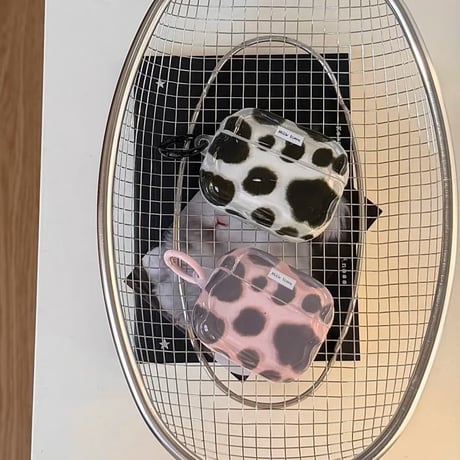CUTECASE牛柄 AirpodsPro3ケース アニマル柄 エアポッズ4/3 AirpodsPro2/Proカバー リング付 お揃い 大人可愛い CM5828