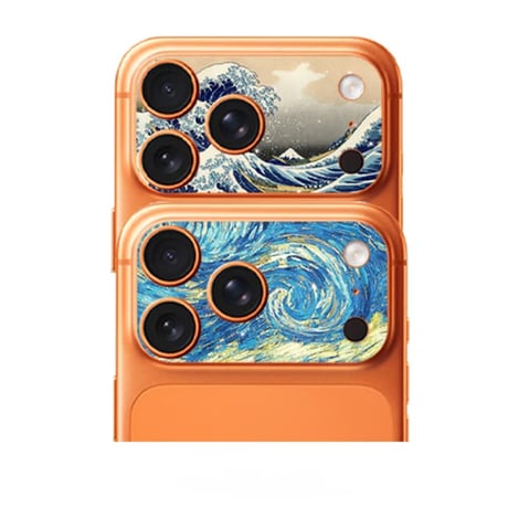 CUTECASE 2点セット カメラカバーフィルム iPhone17Pro iPhone17ProMax 波紋柄 犬と熊柄 猫柄 マット仕上げ 傷から保護 使いやすい CM6030