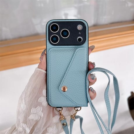 CUTECASE カード収納 iPhone17Pro/17ケース ショルダーストラップ付 iPhone17ProMax/17Airカバー レザー 頑丈 CM5620