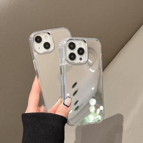 CUTECASE ミラー iPhone17Pro/17Airケース オシャレ 鏡面 iPhone16Pro/15promax/14カバー シンプル 丈夫 CM5551