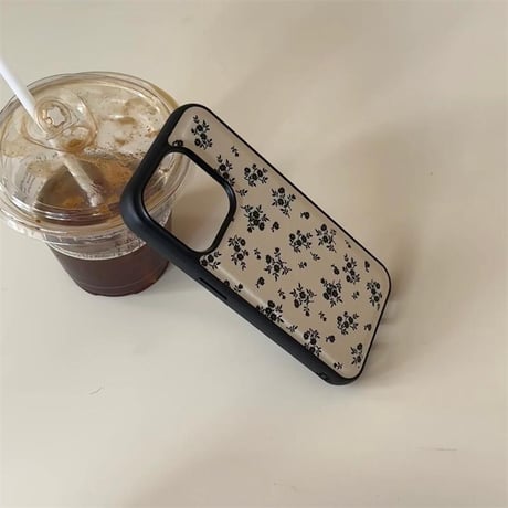 CUTECASE大人可愛い花柄 iphone16pro/16ケース 皮っぽい iphone15pro/14/13/12カバー エレガント ファッション 女子力アップCM4878
