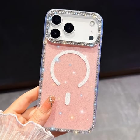 CUTECASEキラキラMagSafe対応 iPhone17/17Proケース ジュエリライン iPhone16/15PromaX/14カバー 透明黄ばまない 美しい輝く CM5861