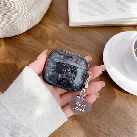 CUTECASE桜ピンクシェル柄 Airpods 4ケース Airpods3/Pro2ケース airpodsproカバー 可愛いキーチェーン付 女子力高い CM5147