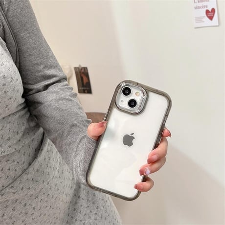 CUTECASE 丈夫 iPhone15/15promaxケース シンプル風 アイフォン14promax/13pro/12ケース 透明感 持ち運びやすい CM4531