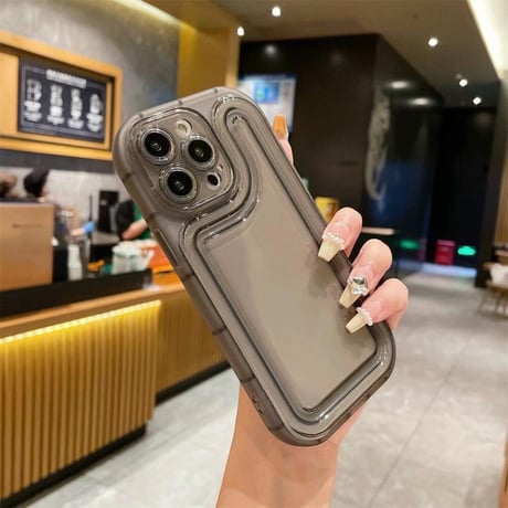CUTECASE透明エアバッグ iPhone16Pro/16plusケースiPhoneSE/15/14Pro/13miniカバー おしゃれさんにおすすめC1010