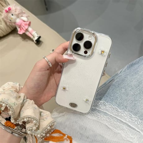 CUTECASEファッションデザインリボンショルダーチェーン iPhone16pro/16ケース ハートダイヤ iPhone15/14pro/13promaxカバー 女子 CM5189