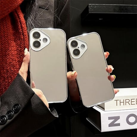 CUTECASEメイク鏡付 iPhone16Pro/16Plusケース レンズ保護 iPhone15Promax/14/13カバー 丈夫 高級感たっぷりCM4855