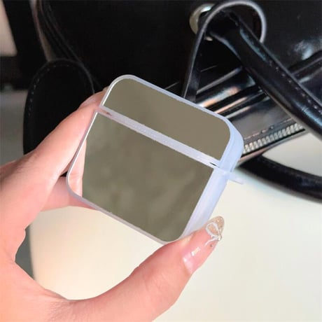 CUTECASEミラー Airpods4ケース ハートキーチェーン付 AirpodsPro2ケース airpods3/2カバー メイク直し鏡 女子力高い 丈夫 CM5280