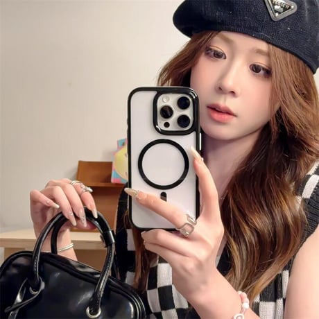 CUTECASE淡色系 iPhone16pro/16promaxケース MagSafe対応 iPhone15pro/14/13カバー シンプル風 男女兼用 頑丈 CM5293