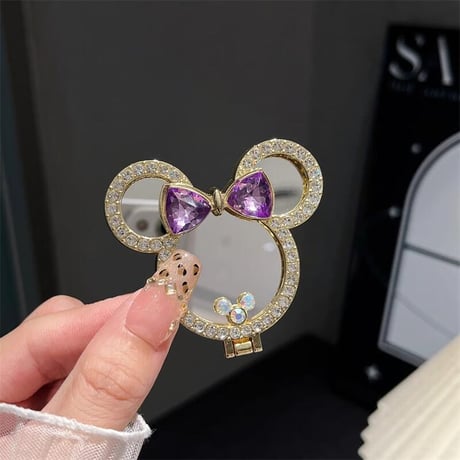 CUTECASEジュエリーミラースタンド スマホリング キラキラ リボン お洒落 人気 実用便利 可愛いガールズに大人気CM5326