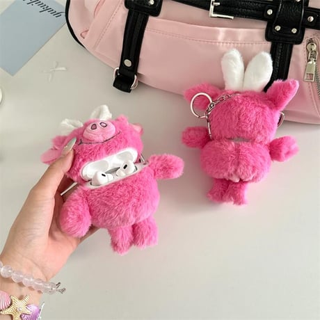 CUTECASE豚Airpods4ケース ギフトにおすすめ AirpodsPro2ケース エアーポッズ3/2 柔らかい かわいい キーリング付CM562