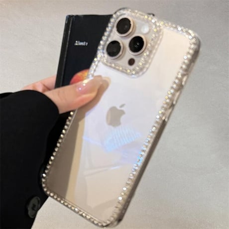 CUTECASEジュエリーライン iPhone16pro/17ケース 高透明 iPhone15pro/14plus/13カバー シンプル 高級感 飽きない CM5498