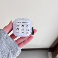 CUTECASE 漫画顔 Airpods Pro3ケース レザーストラップ Airpods4/3カバー pro2/pro1 うねうね ギフトにおすすめCM6496