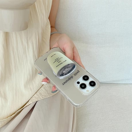 CUTECASE カップグリップ iPhone15/15proケース 英語 iPhone14/13pro/12ケース シック ファッションCM4472