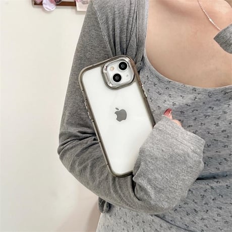 CUTECASE 丈夫 iPhone15/15promaxケース シンプル風 アイフォン14promax/13pro/12ケース 透明感 持ち運びやすい CM4531