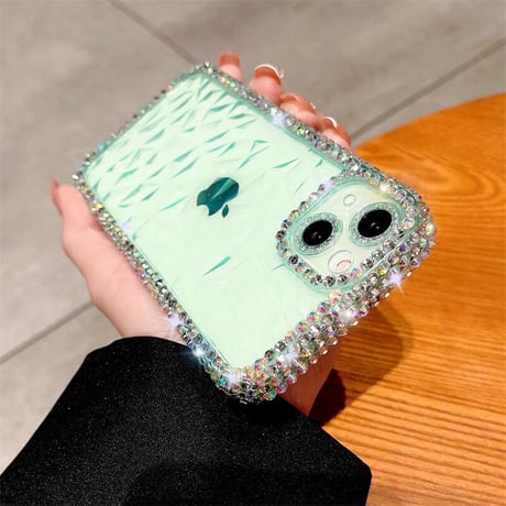 CUTECASEダイヤデコ iPhone16/16Pro/16Plusケース キラキラおしゃれ iPhone15/14Pro/SEクリアケース 透明 きれい CM4640