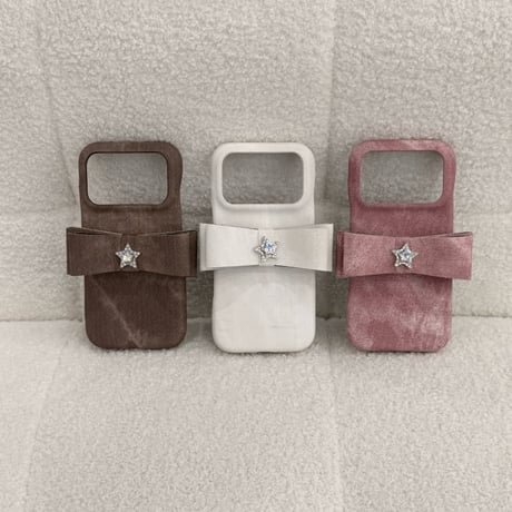 CUTECASE リボンスタンド iPhone17Pro/17ケース レザー アイフォン16/15pro/13/12Pro/14カバー 高品質 レザーCM6230