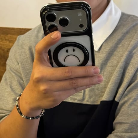 CUTECASEカップルペア iPhone17Pro/17promaxケース 絵文字 MagSafeリングスタンド iPhone17/16/15ケース 耐衝撃 高品質CM6542