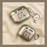 CUTECASEメッキ Airpods Pro3ケース ワンちゃん Airpods4/3カバー pro2/pro1 リング/キーホルダー ギフトにおすすめCM6349