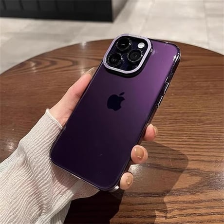 CUTECASEiPhone16Pro/16ProMaxケース クリア 金属カメラ枠 黄ばまない アイフォン15プロ/14/13proカバー 薄型軽量 頑丈 CM4671