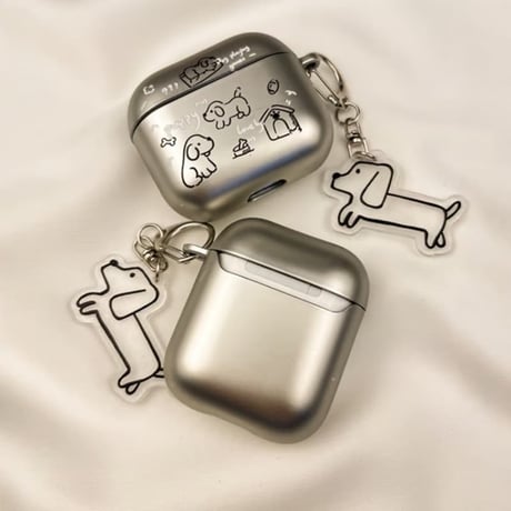 CUTECASE ワンちゃん Airpods Pro3ケース 指紋防止 Airpods4/3カバー pro2/pro1 キーホルダー付 プレゼントにおすすめCM6191