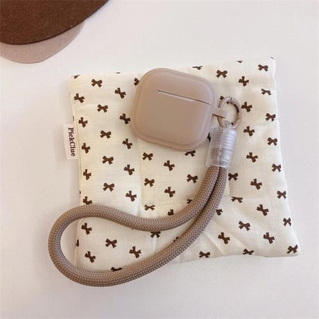 CUTECASE ストラップ付 Airpods4ケース 充電口カバー付 Airpodspro2カバー Airpods3/2 指紋防止 シリコン 無地CM5528