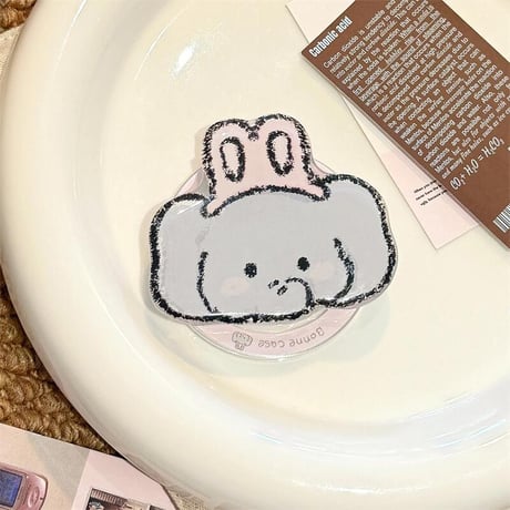 CUTECASE可愛い動物スマホグリップ マグネット式タイプ 猫/熊/犬/象 便利 おしゃれ 可愛い ギフトに最適CM5417