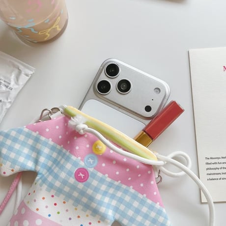 服デザイン スマホケース バック型 小物入れ iPhone/Sharp/galaxy/sony/Arrowsケース ショルダーストラップ付 全機種対応 キュート 便利 肩ひも付きCM6489