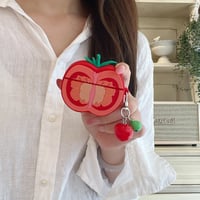 CUTECASE トマト Airpods Pro3ケース 美味しいそう Airpods 4/3カバーケース AirpodsPro2/1 キーホルダー付 頑丈 CM6329