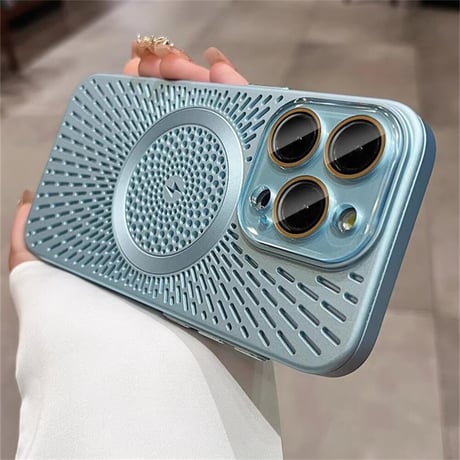CUTECASE放熱 iPhone16Pro/16ProMaxケース MagSafe iPhone15Pro/14/13カバー 熱中症対策 レンズカバー付 CM4620