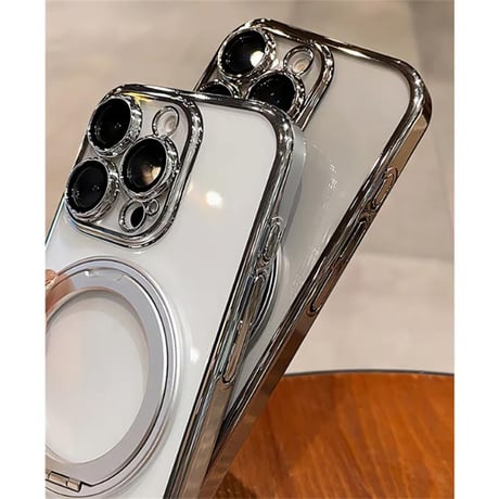 CUTECASE Magsafeリングスタンド iPhone17Pro/16promaxケース メタルカラー iPhone15pro/14/13proカバー 飽きない 高級感高品質CM5580