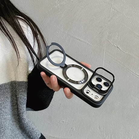 CUTECASE ダブルスタンド付 iPhone17pro/17promaxケース MagSafe対応 iPhone16/15/14カバー 高級感高品質耐衝撃 CM6023