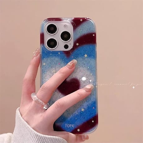 CUTECASEキラキラハート柄 iPhone16/16proケース きれい 可愛い iPhone15Pro/14/13proカバー 流行る トレンド感CM4973